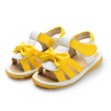 Yellow Baby Girl Sandals with a Cute Bow